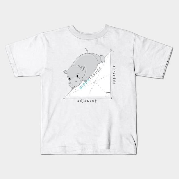 The Hippo Theorem Kids T-Shirt by Marija154